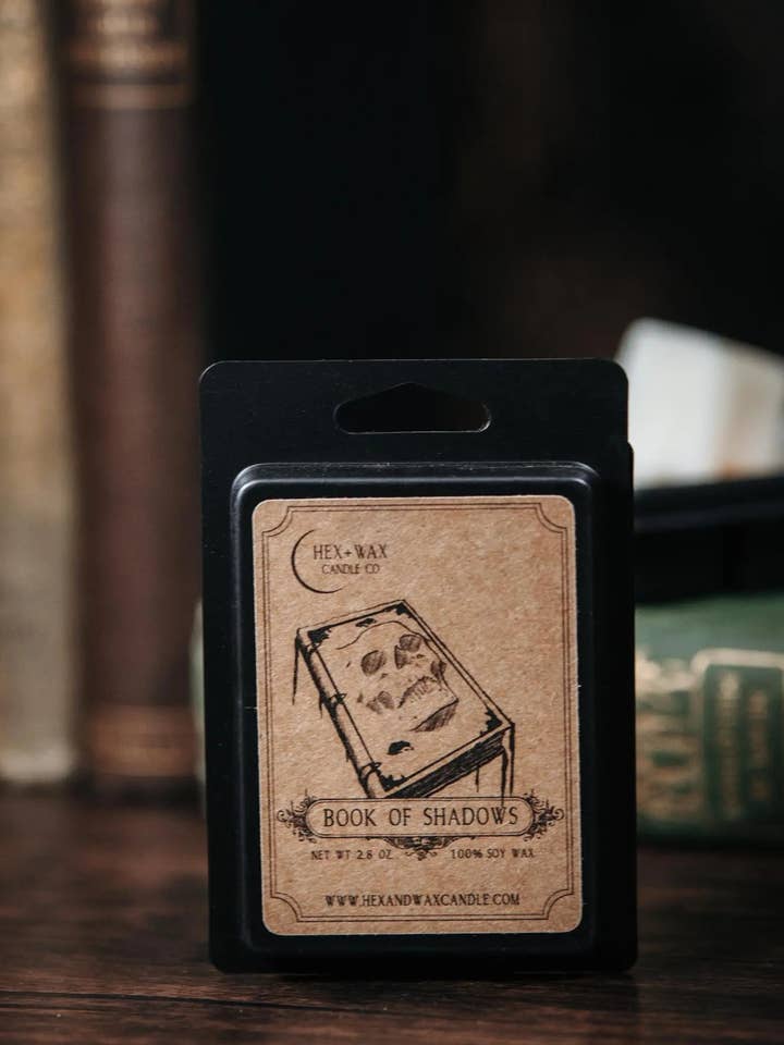 Book of Shadows – The Old Book Witchy Wax Melt for wholesale by Hex and Wax Candle Co.