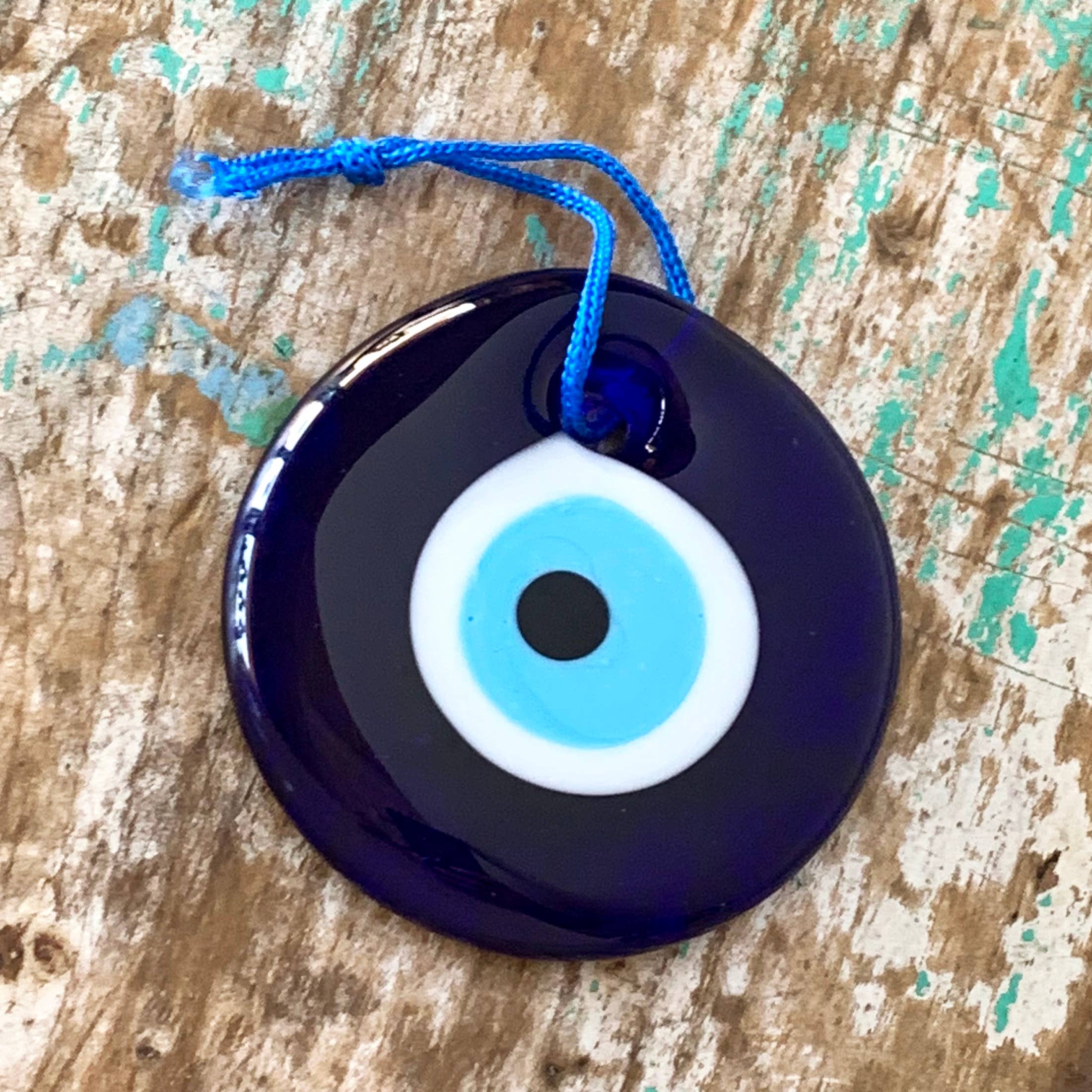Tesoros Trading Company - Wholesale Ornament - XL Evil Eye Glass Orn, Turkey1