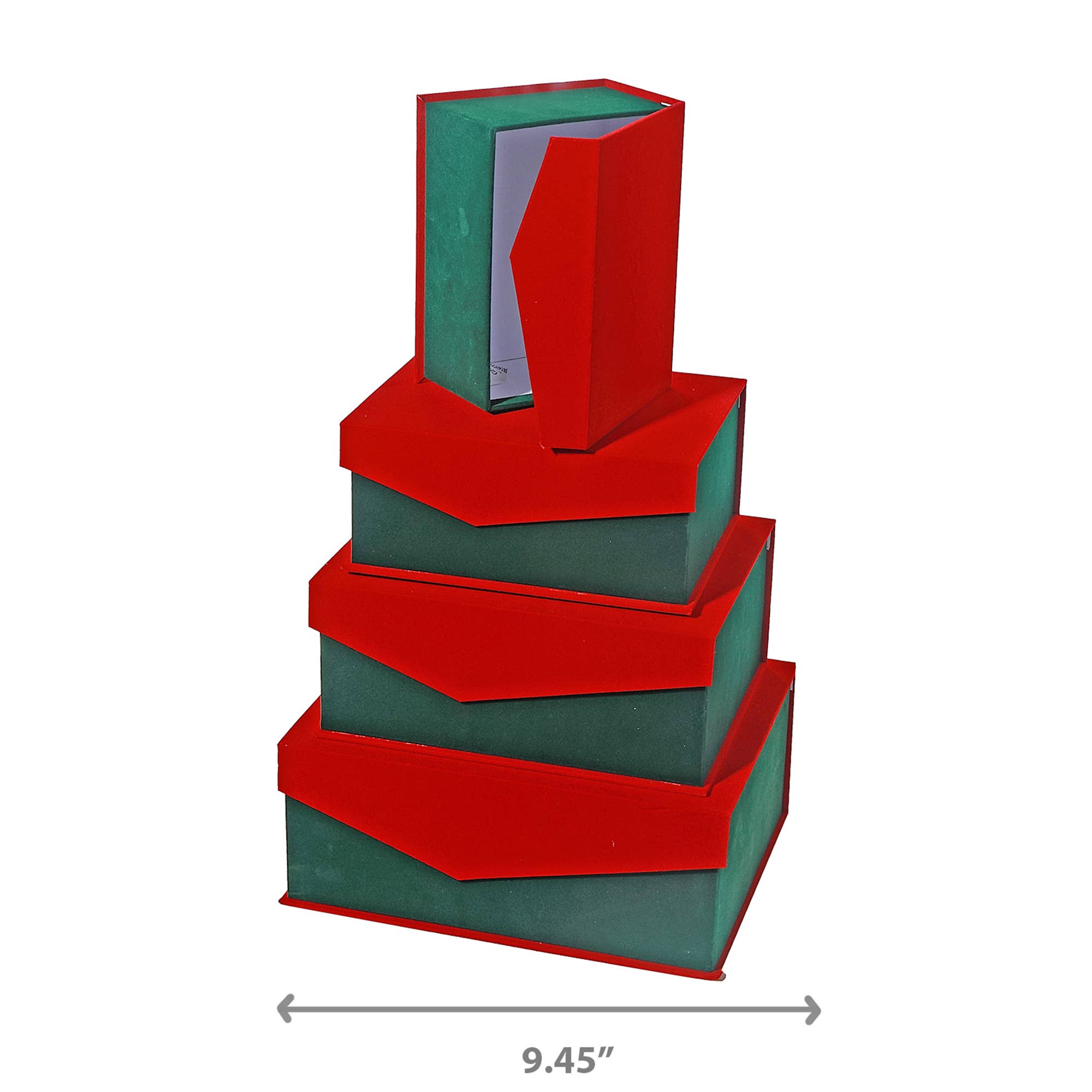 IH Casa Decor - Wholesale Gift Box - RECT. NESTING FLIP LID BOXES (GIFT BOW) (SET OF 4)2