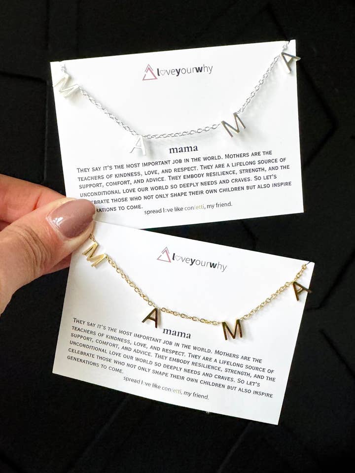 Mama necklace for wholesale by Love Your Why