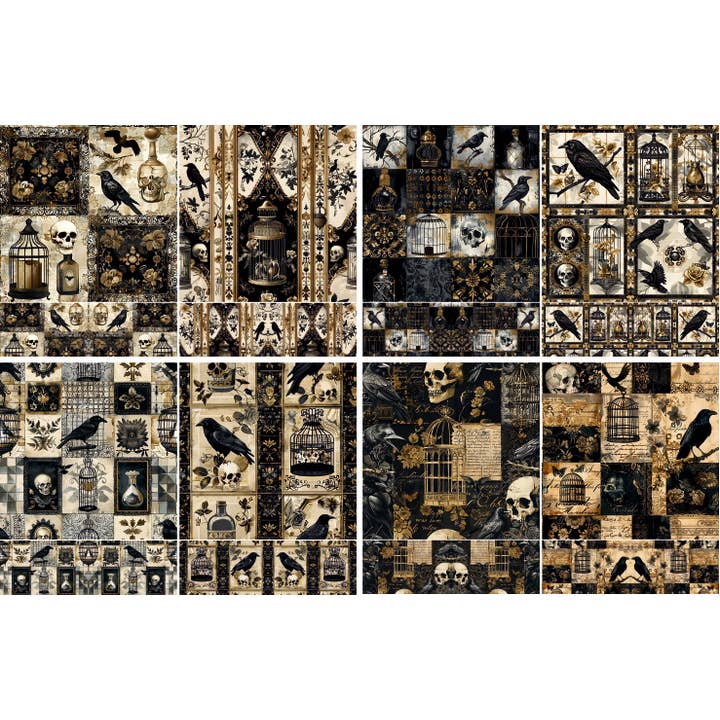 Gotisk Patchwork Ris Papir, 8 x 11,5 tommer (A4) for engroshandel hos Craft Kreatively