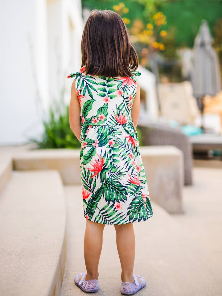 Tickled Teal - Wholesale Dress - Kids - Knotted Shoulder Tank Little Girls Dress11