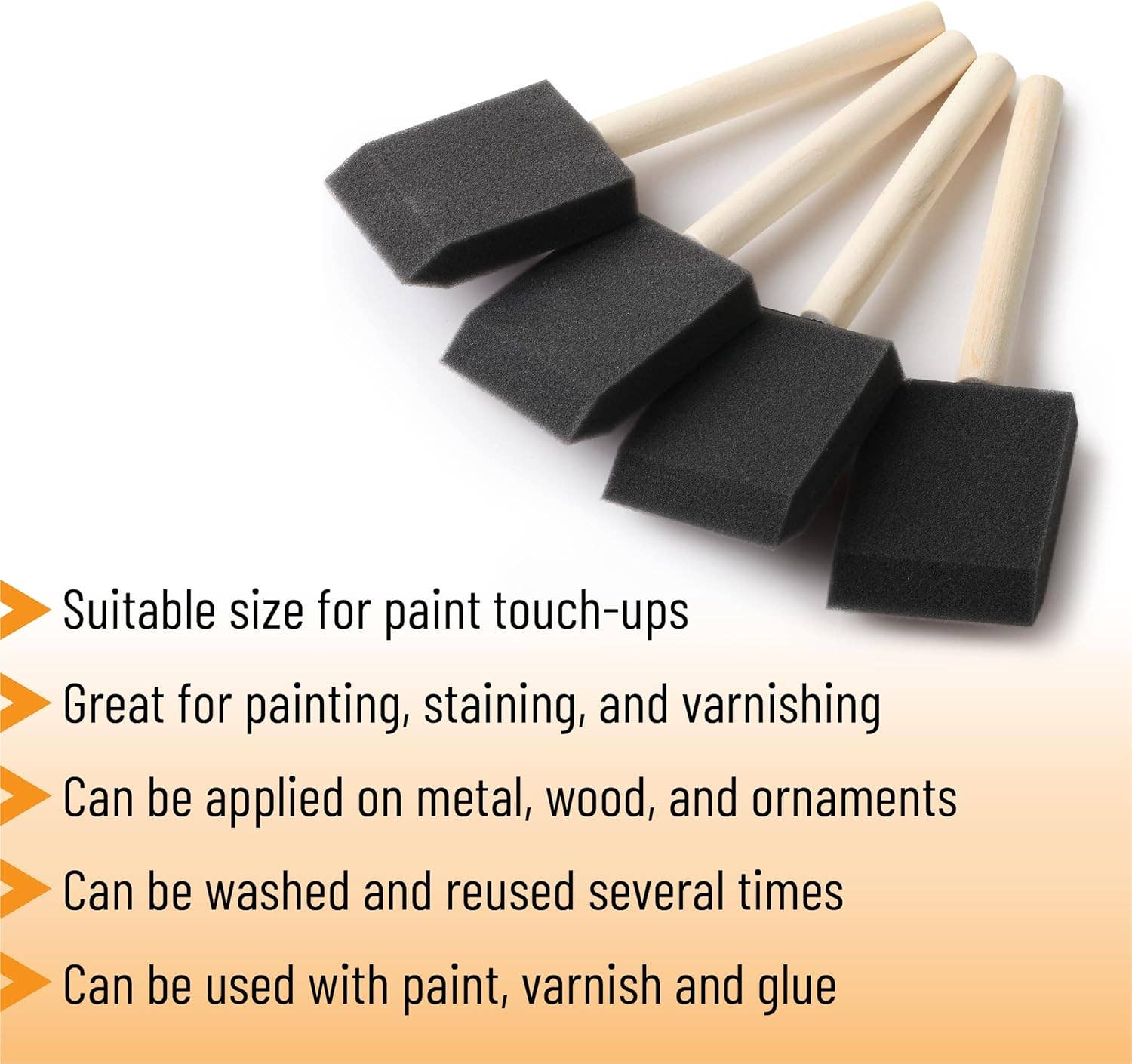 Bates Choice - Wholesale Paint/Wax Brush - Bates- Foam Paint Brushes, 2-Inch, 16 Pack3