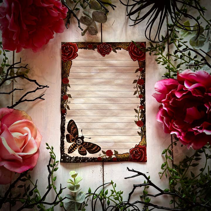 NOMAD Moon Magic - Wholesale Stationery/Notecard Set - Handmade Spooky Oddities Coffee-Dyed Note Papers, Halloween3