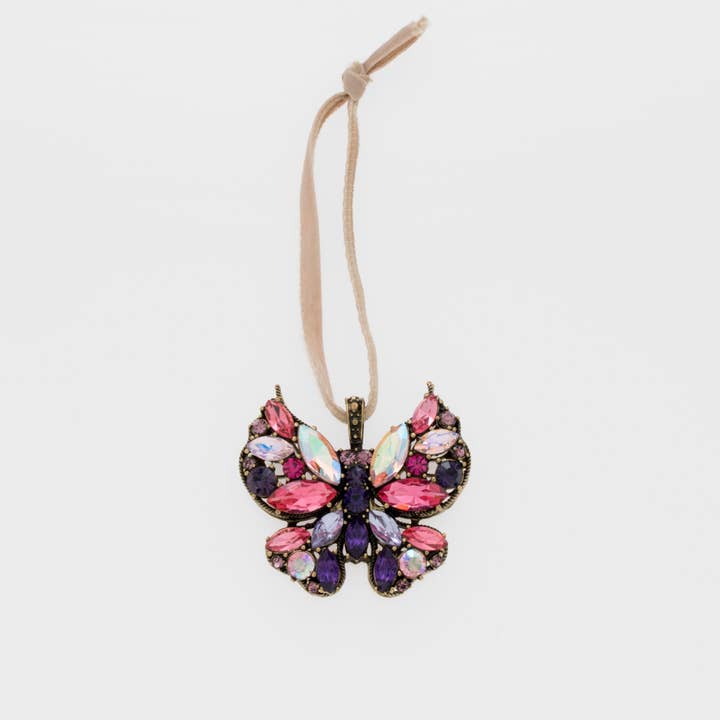 Joanna Buchanan – wholesale Ornament set – Mini butterfly ornament boxed set, amethyst, set of two4