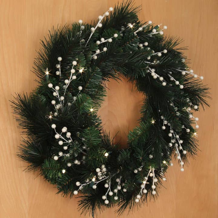 Larksilk - Wholesale Christmas Decoration - 24-Pack Pearl White Christmas Holly Berry Stems, 35 Berries5