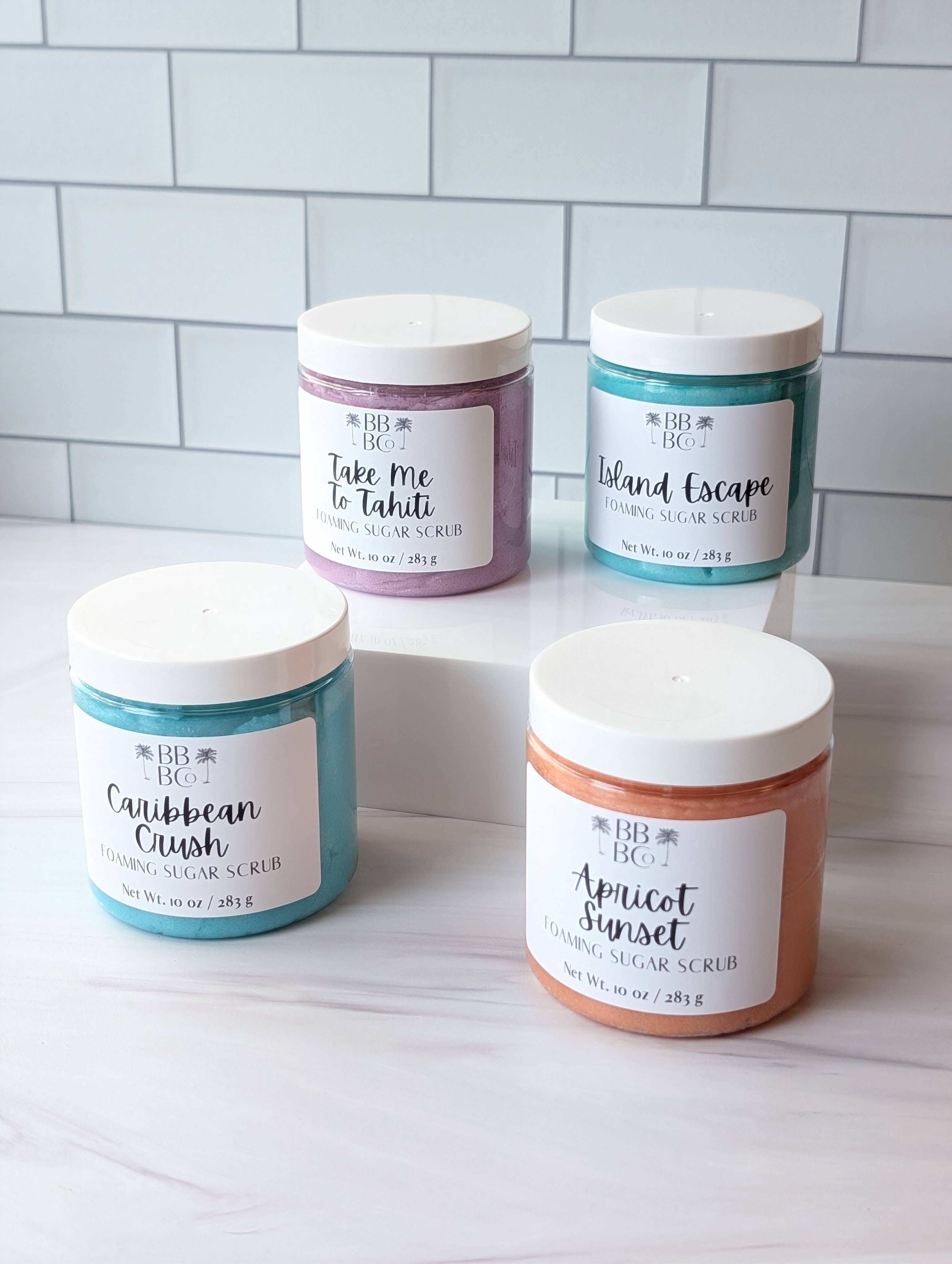 Beachy Bubbles Bath Co - Wholesale Body Scrub/Exfoliant - Apricot Sunset Foaming Sugar Scrub6