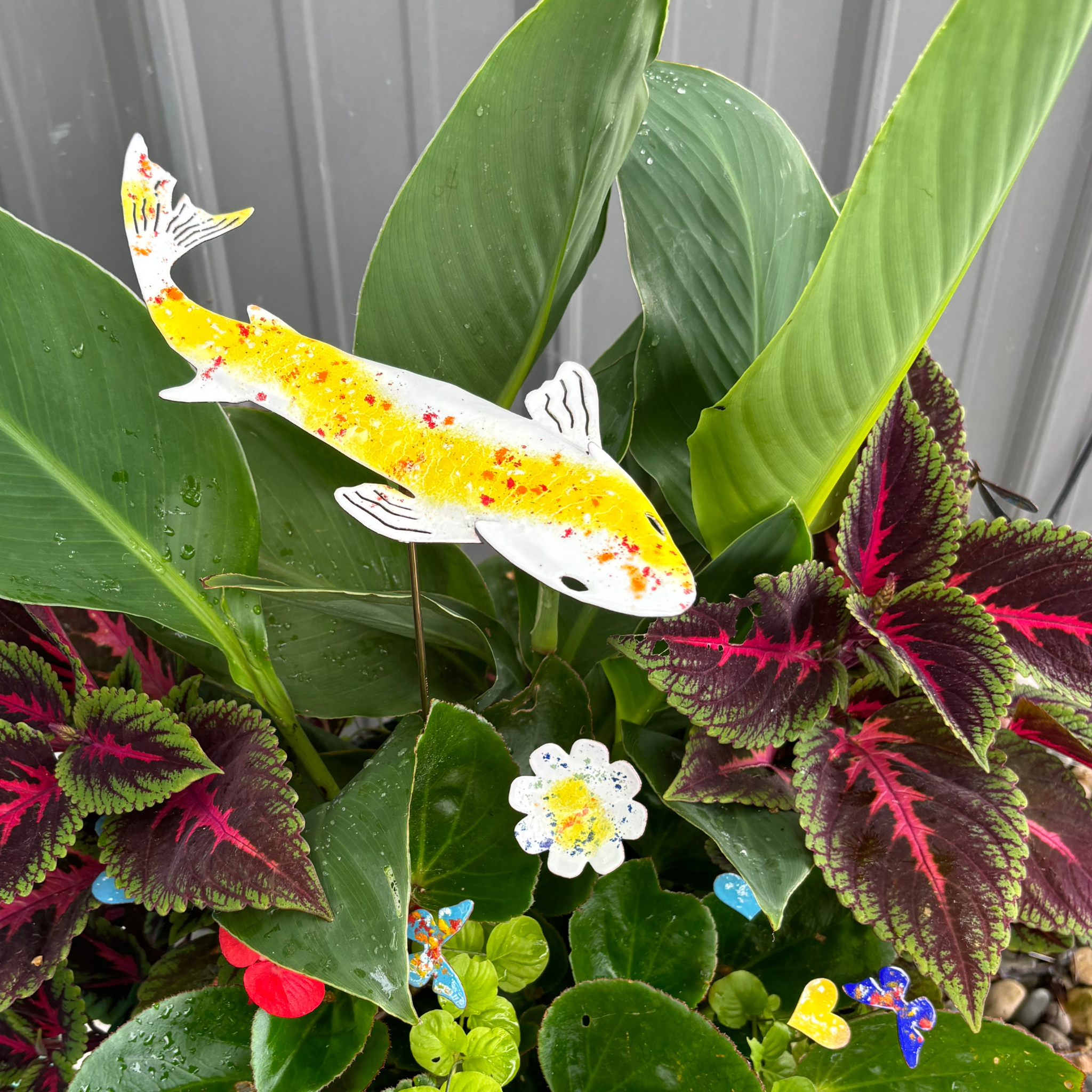 Clever Goods by Annabelle Noel Designs - Wholesale Garden/lawn stake - Enamel Koi- choose your color2