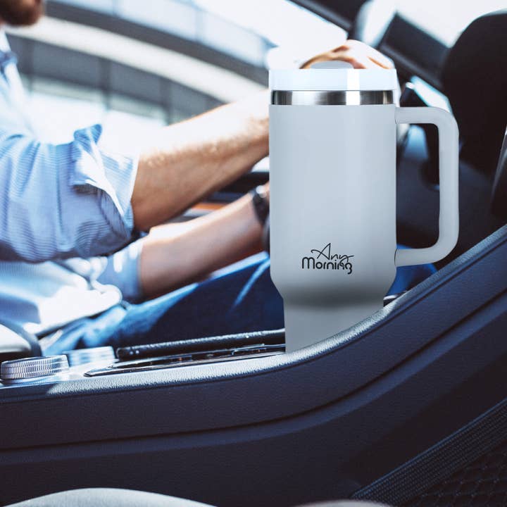 Multi Colored Any Morning SI2440217 Thermos Mug 1200 ml Gray for wholesale on Faire1