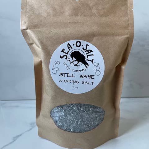 Soaking in the Still Wave Soaking Salts for wholesale by Sea-O-Salt Bath Company