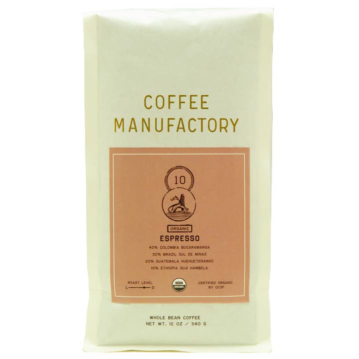 10 Økologisk Espresso for engroshandel hos Coffee Manufactory