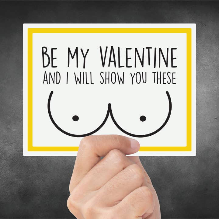 Cartão Szarky - Dia dos Namorados - Be My Valentine Boobs por atacado de Snarky Megs