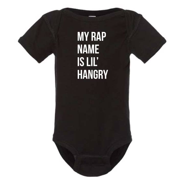 dkhandmade - Wholesale Bodysuit (Non-Footed) - Baby - MY RAP NAME IS LIL' HANGRY BABY ONESIE