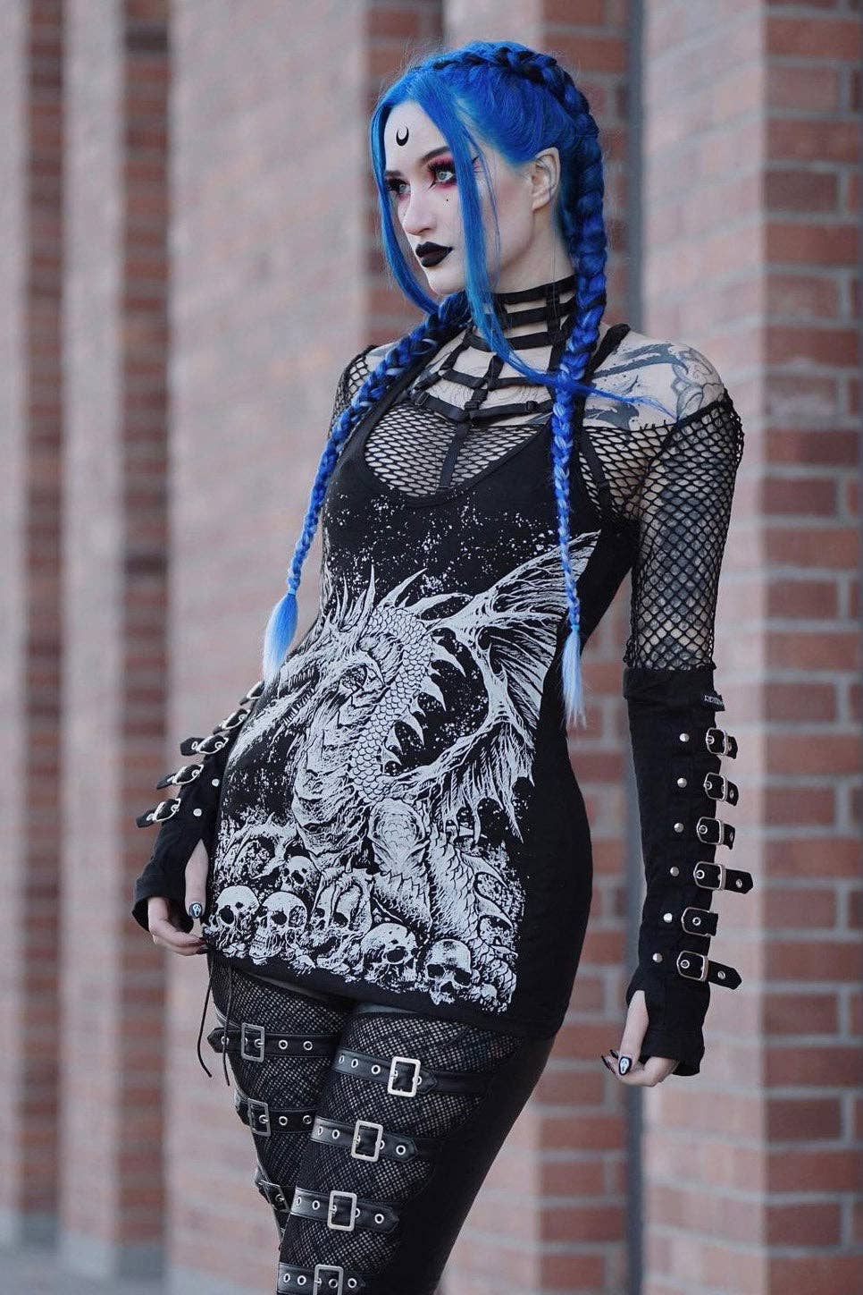 vampirefreaks – Engroshandel Grafisk t-shirt - Unisex – Dragon's Lair T-shirt i flere stilarter3