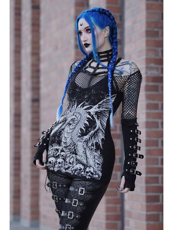 vampirefreaks – Engroshandel Grafisk t-shirt - Unisex – Dragon's Lair T-shirt i flere stilarter3