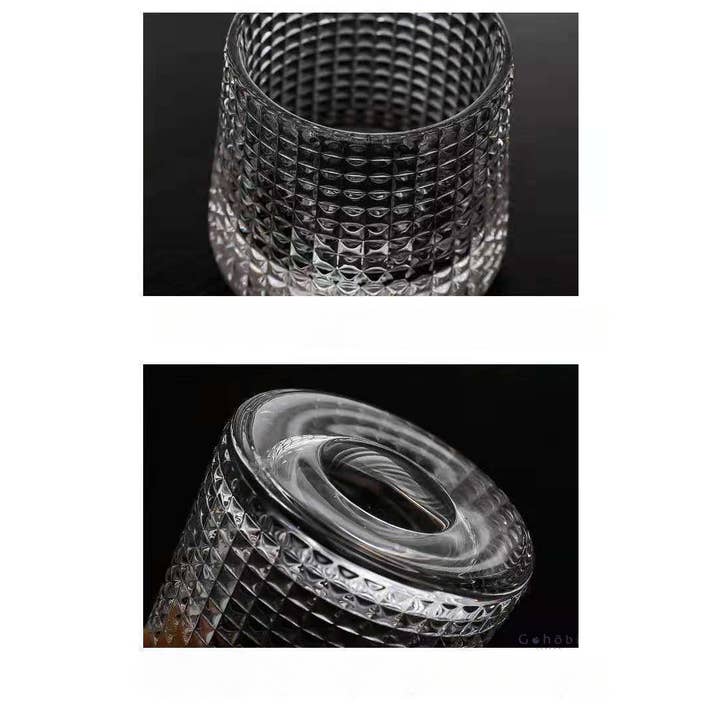 Gohobi (We cover U.S. import duties) - Wholesale Cocktail/liquor glass - Gohobi Handmade Rotating Glass Tumbler7