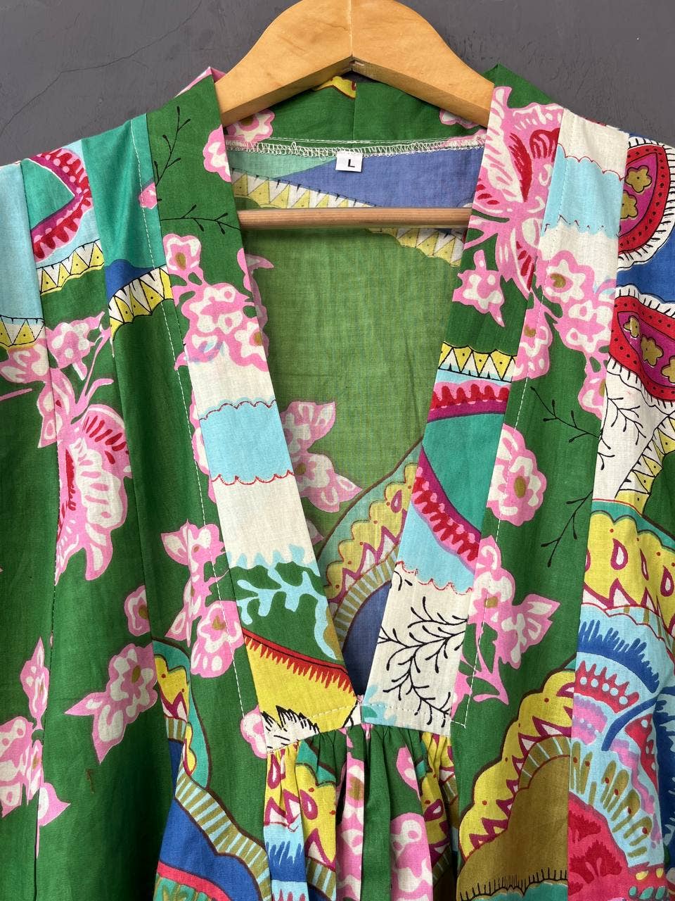 Bhawana Handicrafts - Wholesale Dress - Women's - Dress Long Robe Night Wear Floral Hand Block Printed Gowns2