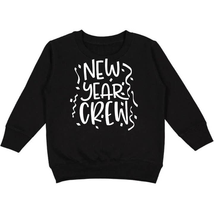 New Year Crew Sweatshirt - Black - Kids Clothing - New Years for wholesale by Sweet Wink