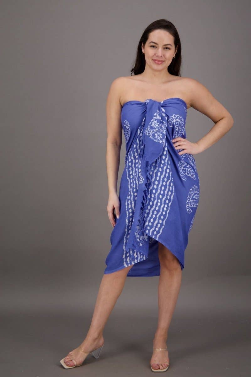 Advance Apparels - Wholesale Swim Cover Up - Women's - Block Print Pareo (12 Colors)2