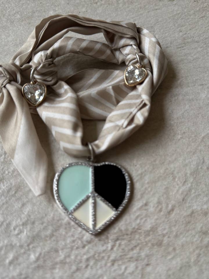 Peaceful Harmony Heart Scarf Necklace for wholesale by Loulu Designs