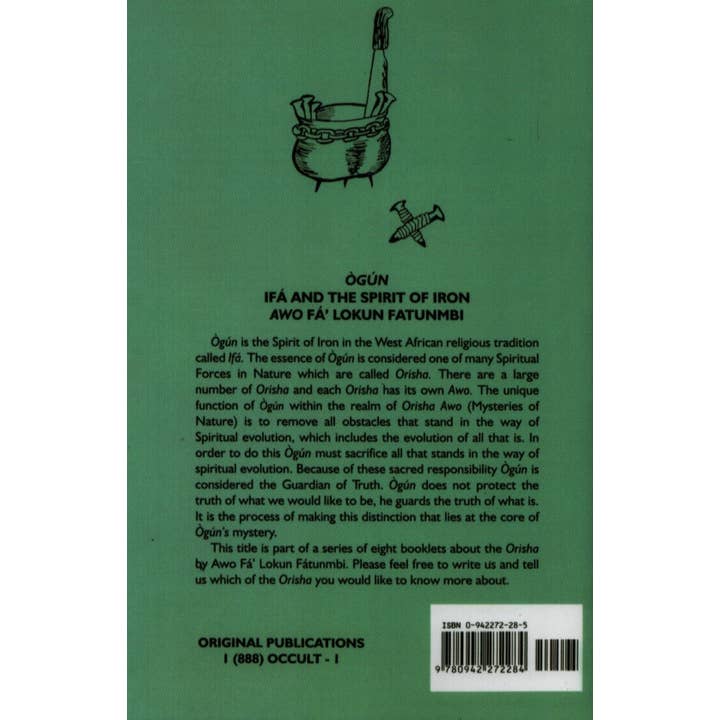 Original Publications - Wholesale Religion - Ogun; Ifa & the Spirit of Iron1