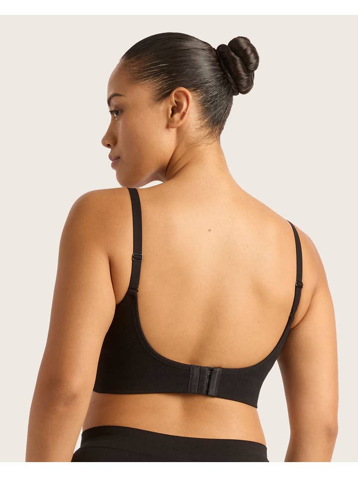 Wireless Low Back Bra - Black for wholesale on Faire7