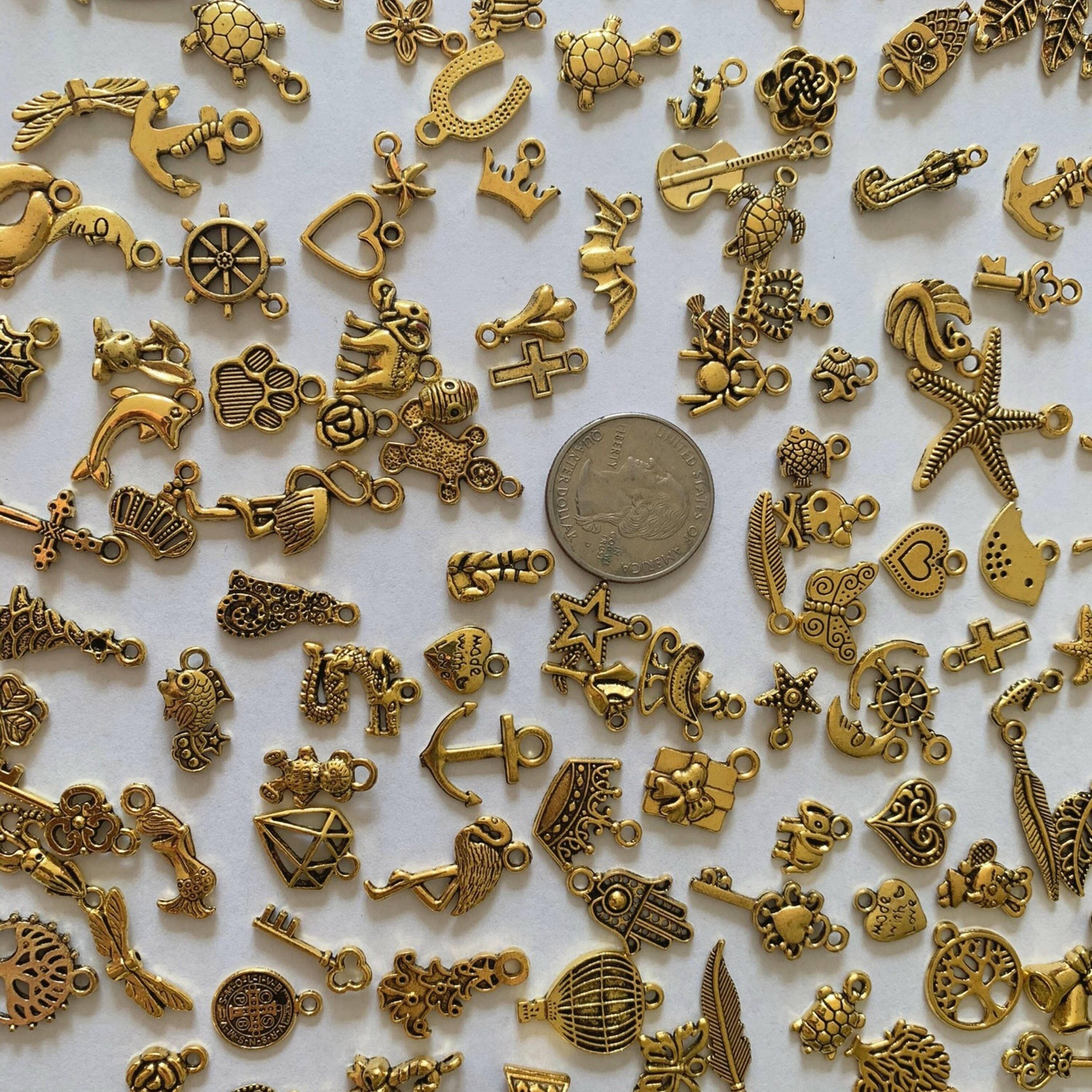 Magnifique Hearts – Pendente/pingente individual por atacado – Pingentes e Charms Sortidos em Liga de Ouro Envelhecido para DIY2