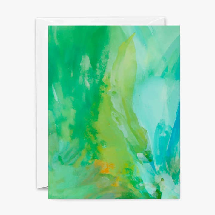 Målad Optimistisk Vardagskort - Grön för wholesale av Katherine Simdon