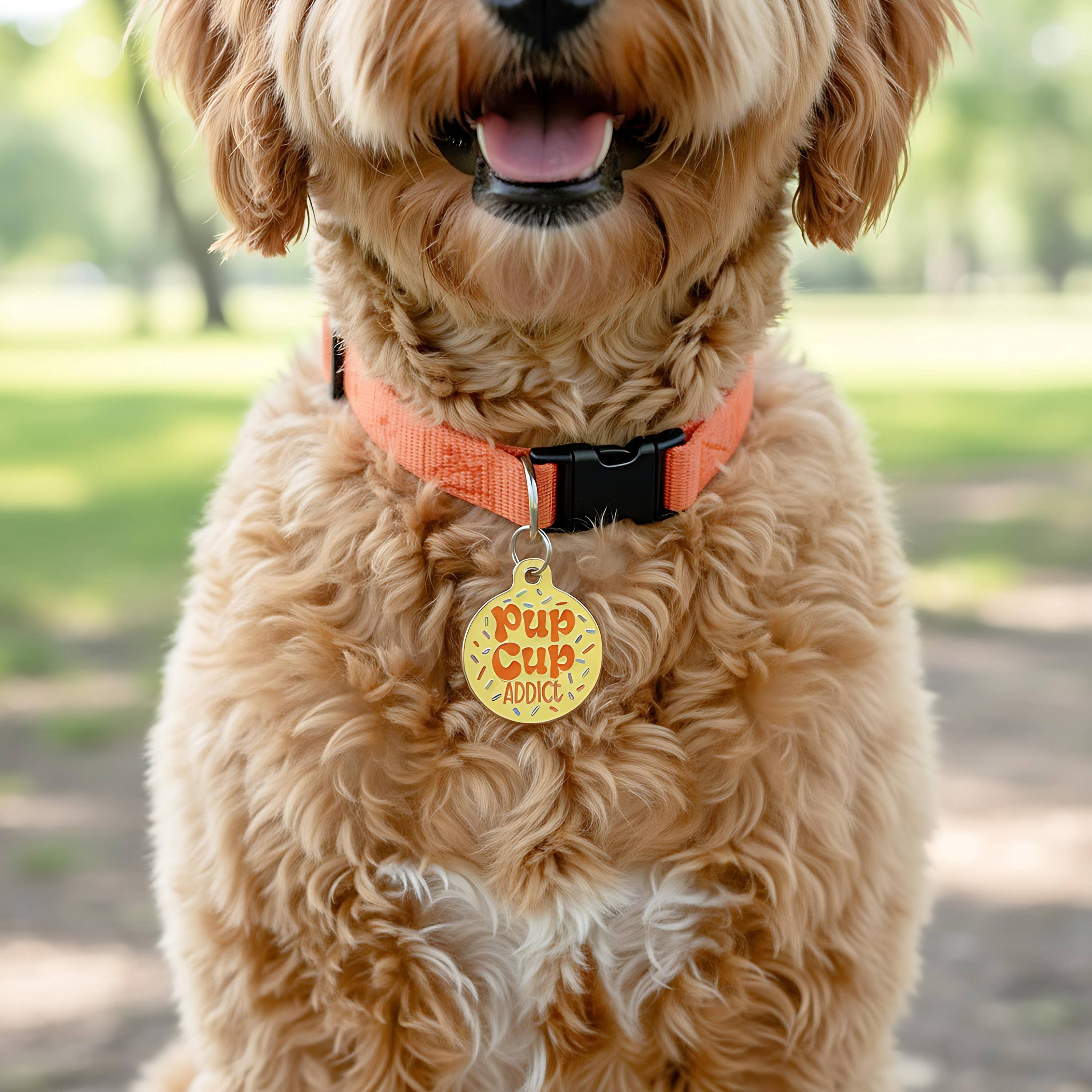 Bad Tags - Wholesale Pet Identification Tag - Dog - Enamel Dog Tag with Scannable Pet ID - Pup Cup Addict1