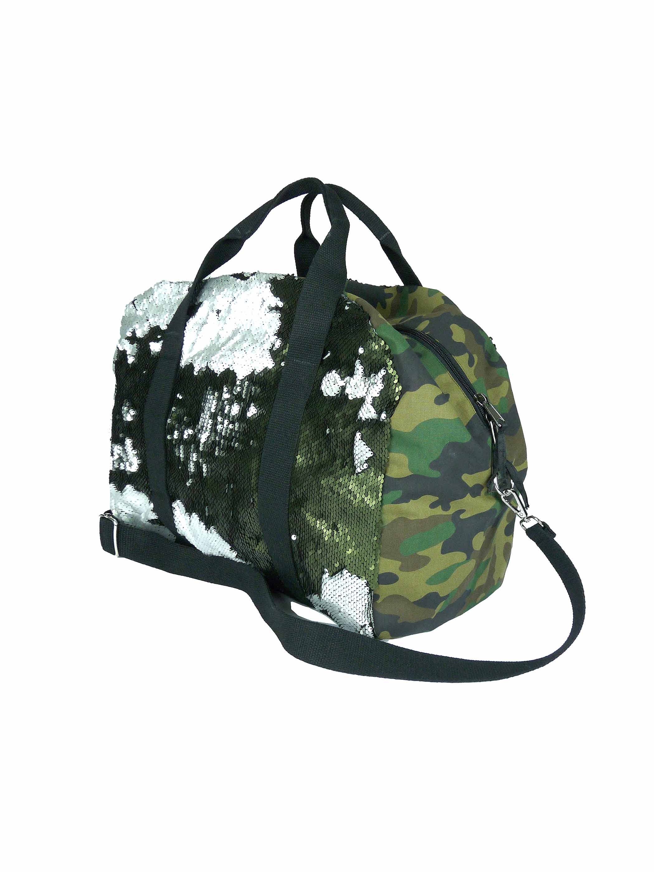 apiedinudinelparco - Wholesale Weekender Bag - Women's - CAMOUFLAGE DUFFEL BAG WITH REVERSIBLE SEQUINS CHIC & FASHION3