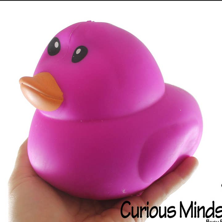 1 Jumbo Doh Filled Ducky - Rubber Duck Shaped Stress Squishy for wholesale by Curious Minds Toys