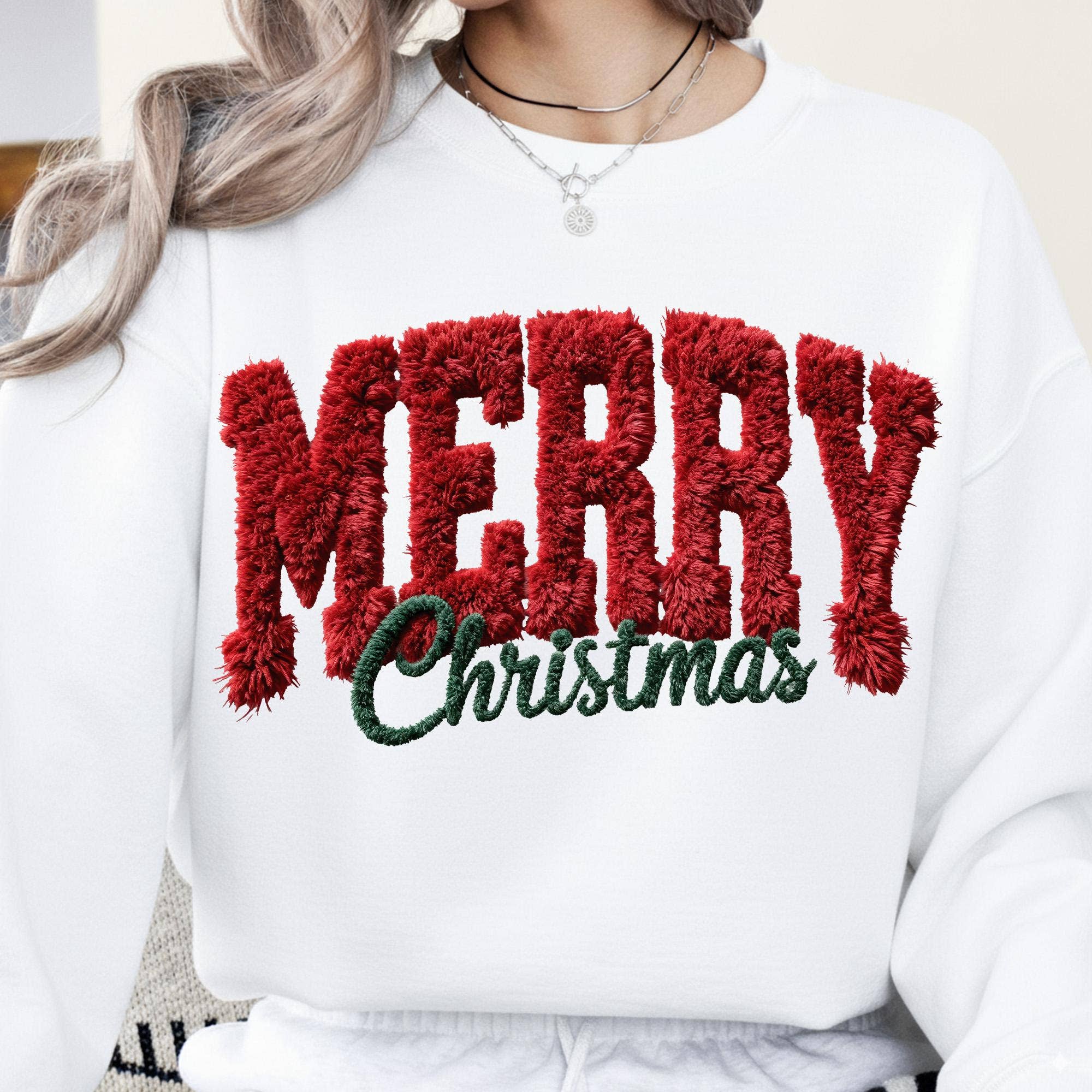 Glaime - Wholesale T-Shirt (Graphic) - Women's - Comfort Colors Merry Christmas Shirt, Latch Hook Yarn Xmas1