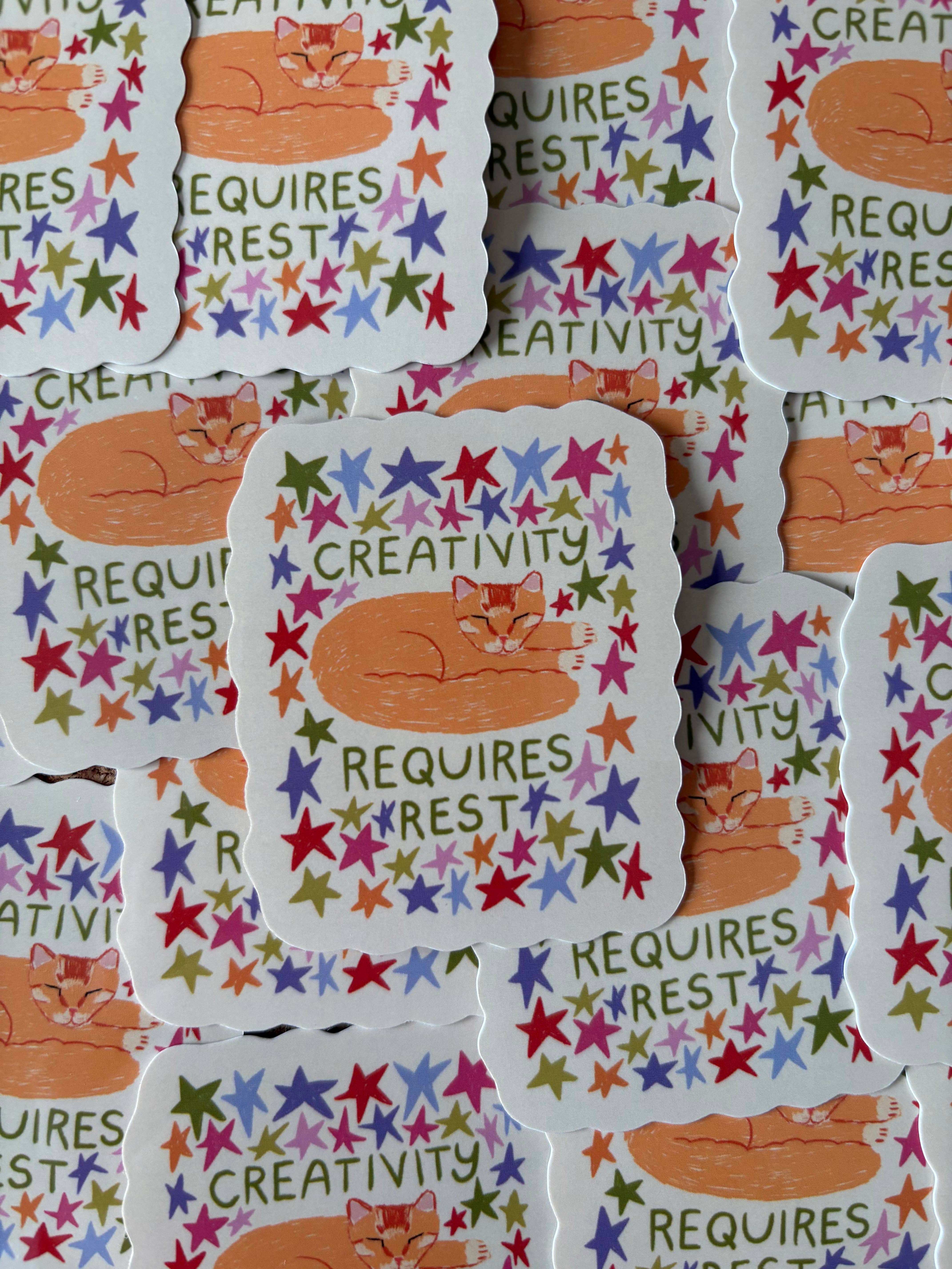 Caroline Friend Art - Wholesale Sticker - Creativity Requires Rest Sticker1