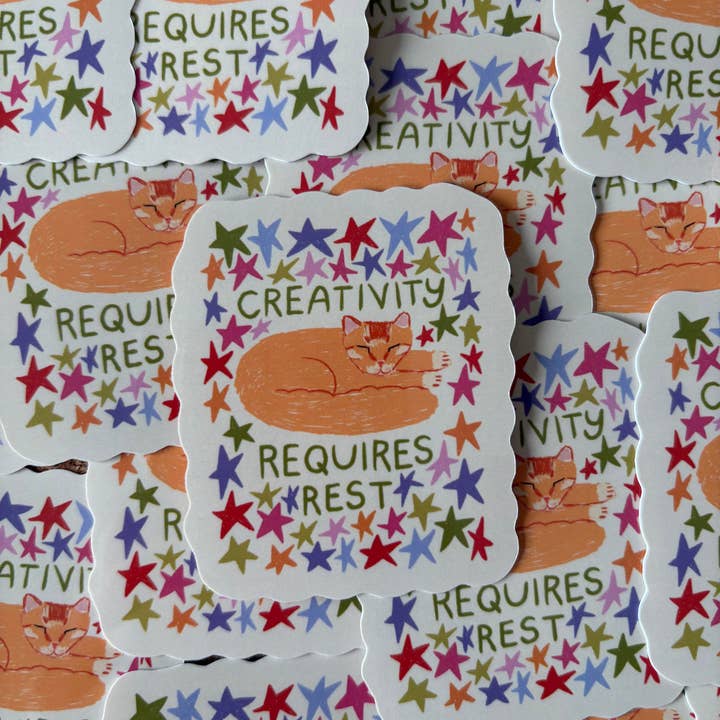 Caroline Friend Art - Wholesale Sticker - Creativity Requires Rest Sticker1