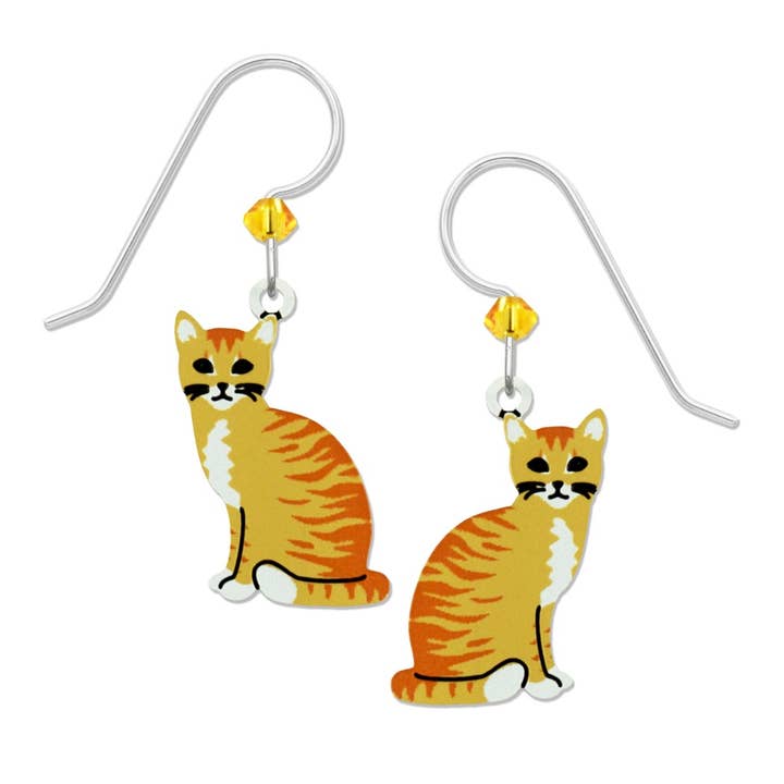 Left Hand Studios - Wholesale Dangle Earrings - Short HaIR Orange Tabby