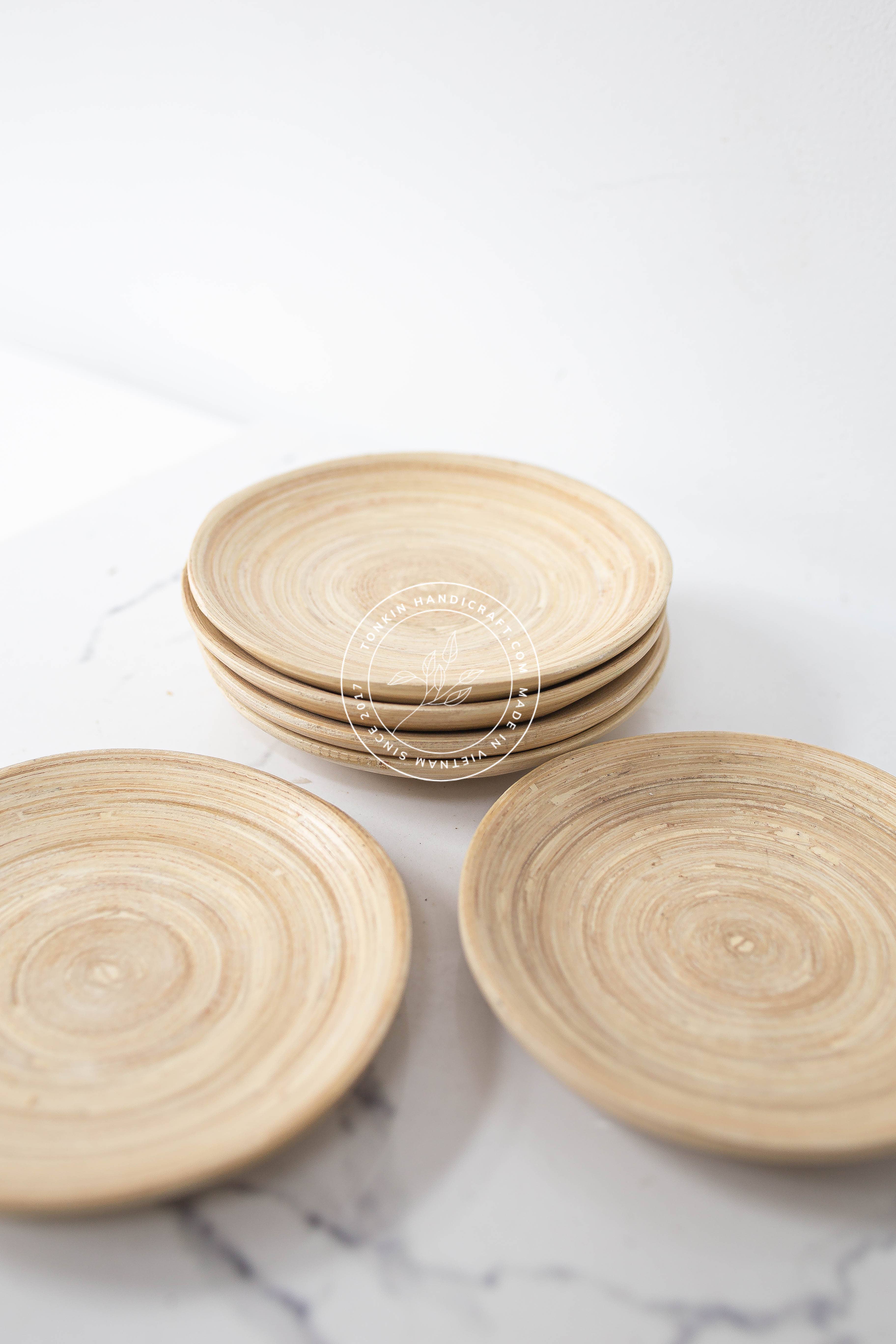 Tonkin Handicraft - Wholesale Dinner plate - Natural Bamboo Plate5