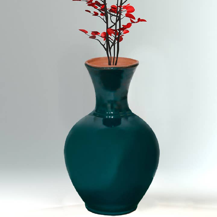 Hakan - Wholesale Vase - Glazed Clay Vase, Water Pitcher, Traditional Mud Jug, 76 oz1
