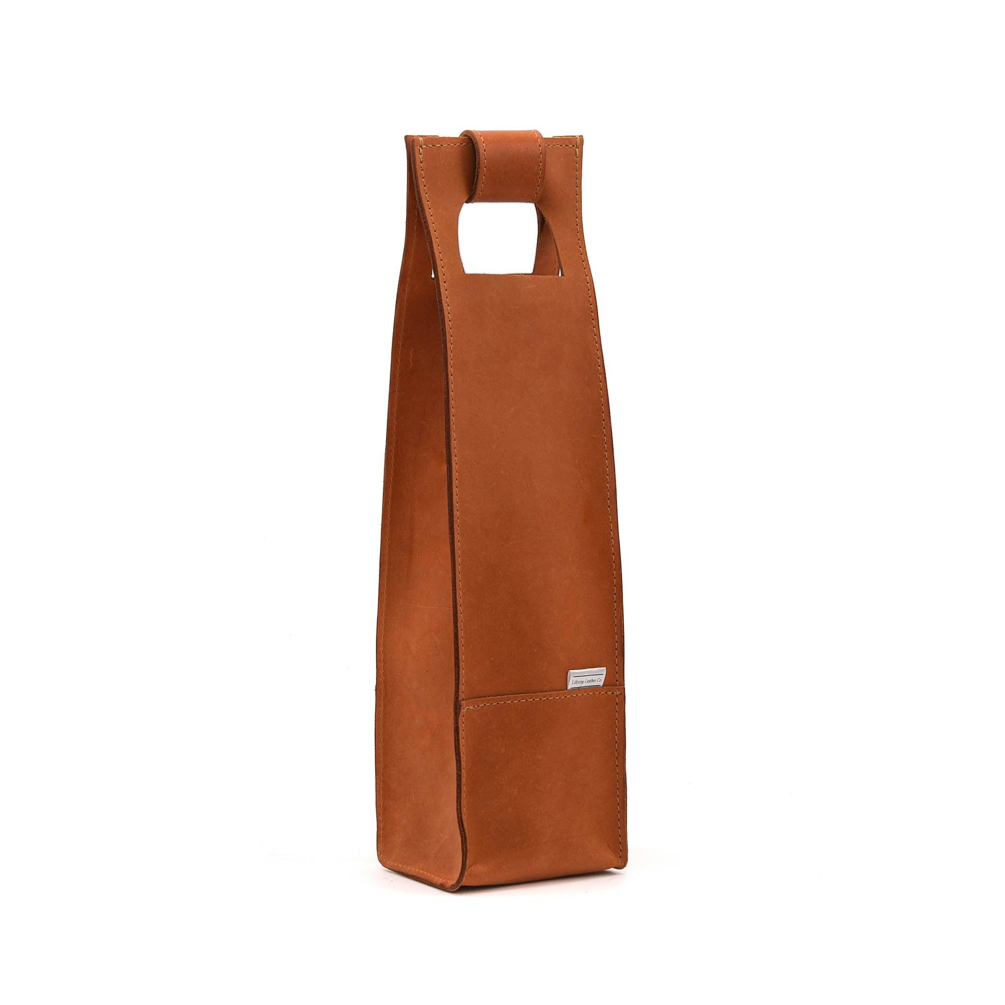Lifetime Leather Co - Wholesale Wine Tote - Handmade American Full Grain Leather Wine Tote9