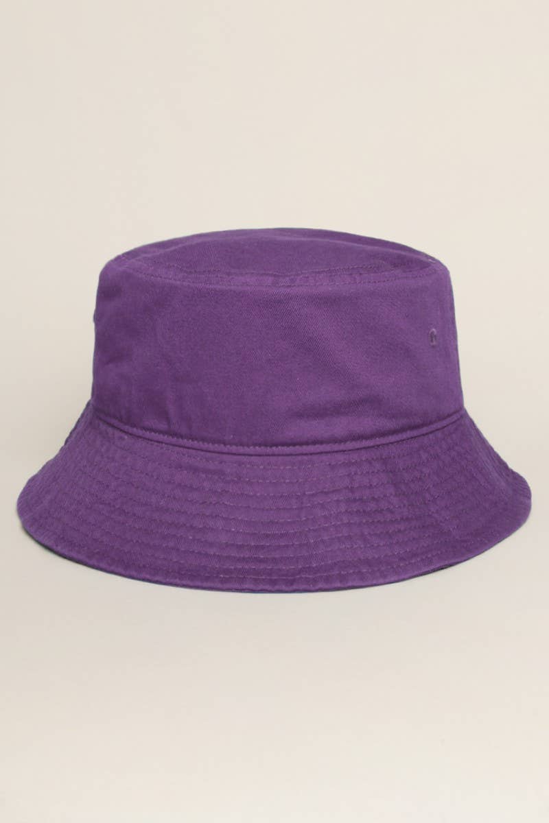 Fashion City - Wholesale Bucket Hat - Unisex - Solid Color Cotton Bucket Fisherman Hats12