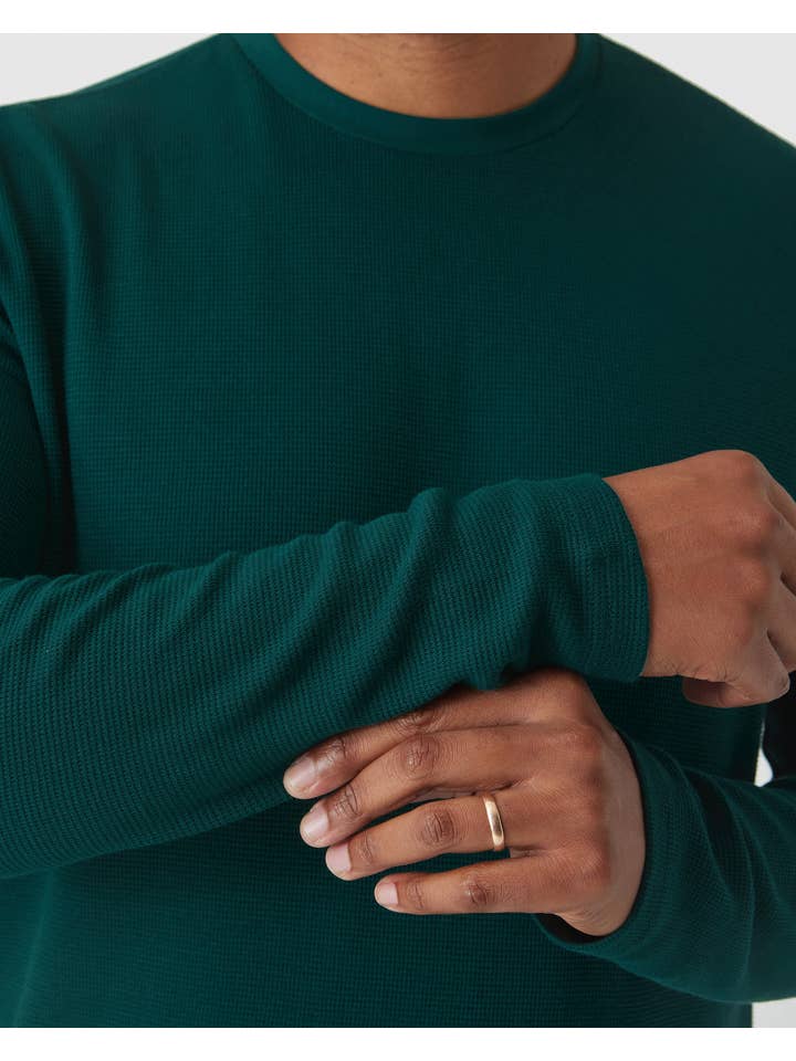 True Classic - Wholesale T-Shirt - Men's - Long Sleeve Shirt | Waffle | Crew Neck | Evergreen Heather