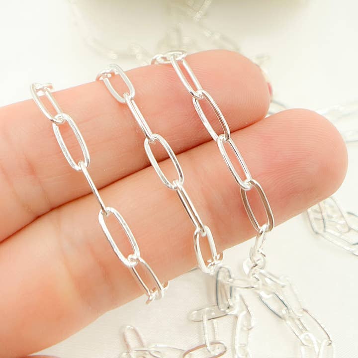 2903FSS. Sterling Silver Flat Paperclip Chain for wholesale by Tresor Jewelry Inc.