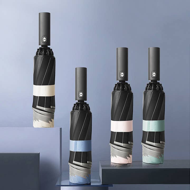 Sleek and Durable Automatic Umbrella in Two Tone Colour 3471 for wholesale by PEACH ACCESSORIES