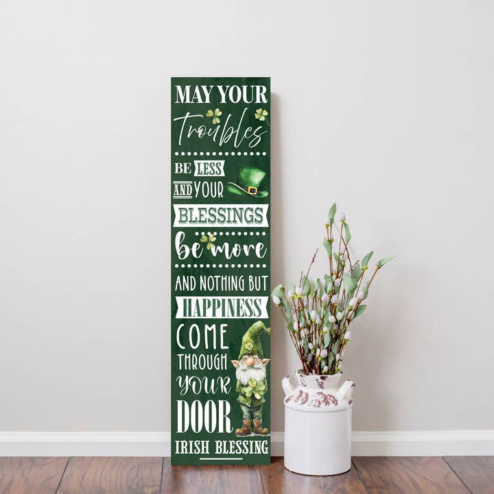 TX USA Corporation - Wholesale Outdoor Sign - Irish Blessing St. Patrick’s Day Porch Sign | Wooden Entryway Decor | UV Print | Front Porch Plaque | Festive Home Decor | 3 Sizes4