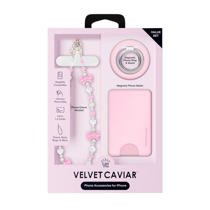 VELVET CAVIAR - Wholesale Phonecase Strap - 3pc Phone Accessory Gift Set - Strawbery Milk1
