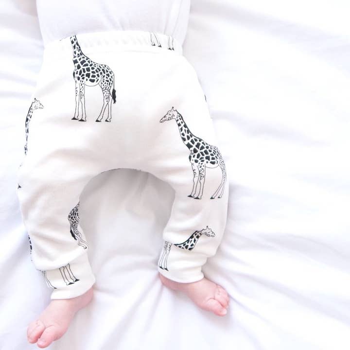 Milk Giraffe print Child & Baby Leggings for wholesale by Fred & Noah