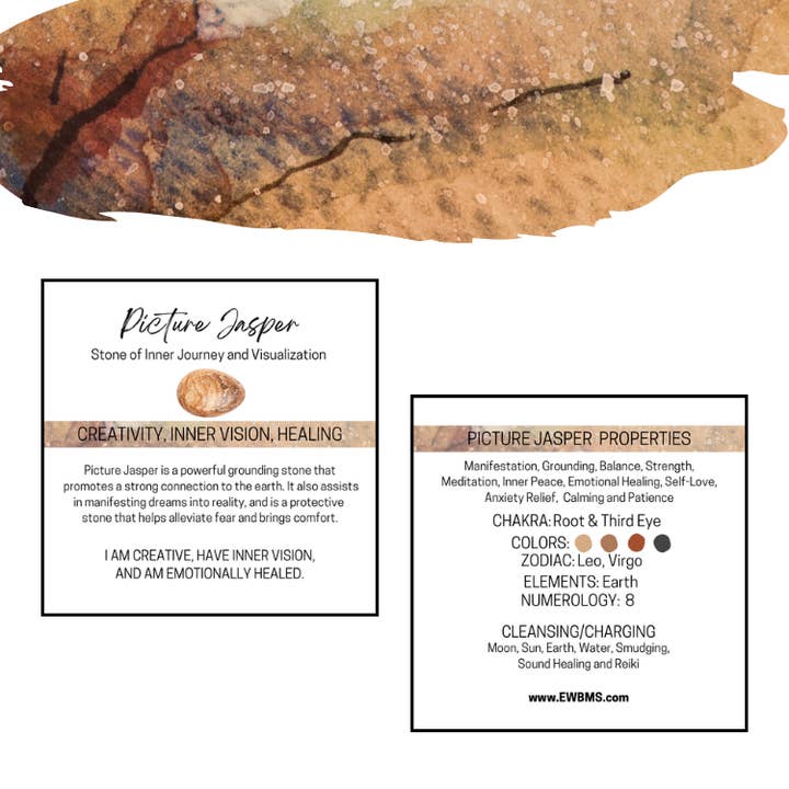 AFBEELDING JASPER Edelsteen Informatiefiche (Kopie) voor wholesale door Essential Wellness - Body, Mind, Spirit