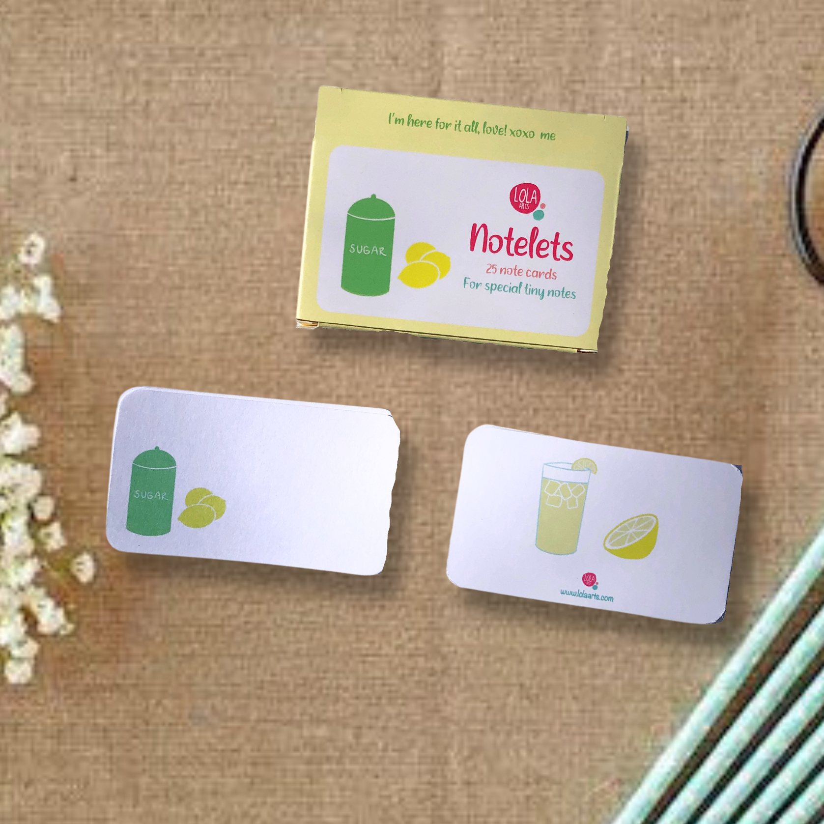 Lola Arts - Wholesale Stationery/Notecard Set - Notelets, tiny note card set14