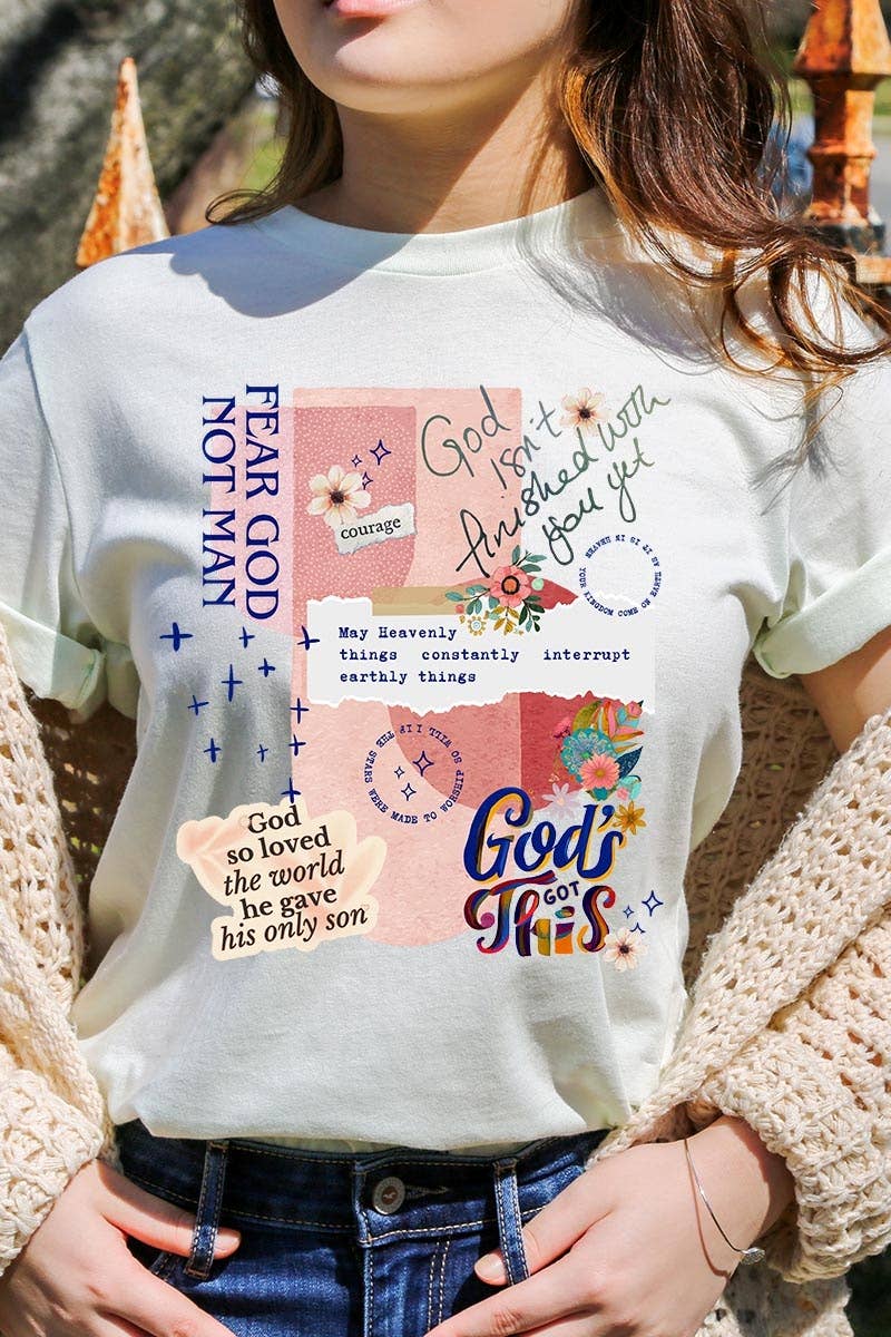 COLORBEAR – wholesale T-shirt med logga - Dam – Kristen collagegrafik t-shirt19