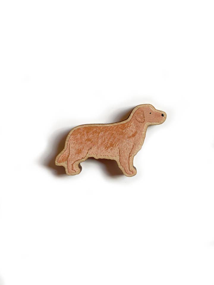 Golden Retriever Wooden Dog Pin - Responsibly Sourced for wholesale by Tom Hardwick
