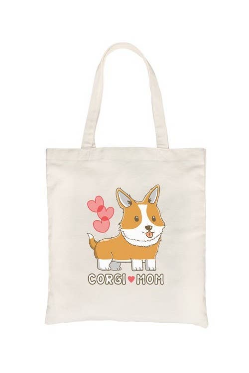365 In Love - Vendita all'ingrosso Borsa tote - Donna - Borsa in tela Corgi Mom1